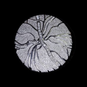 Platin-Anhänger mit 2 Brillant-Adern