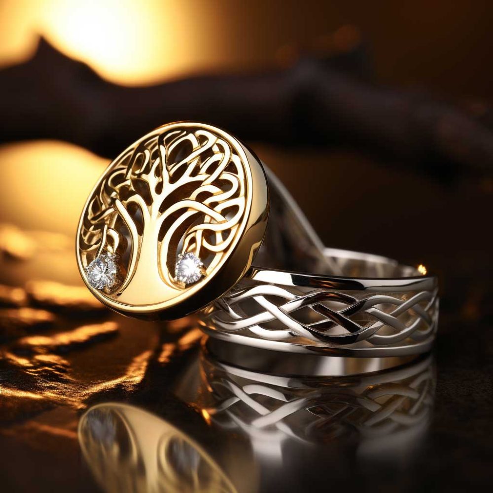 keltischer Knoten-Ring, Yggdrasil-Symbol