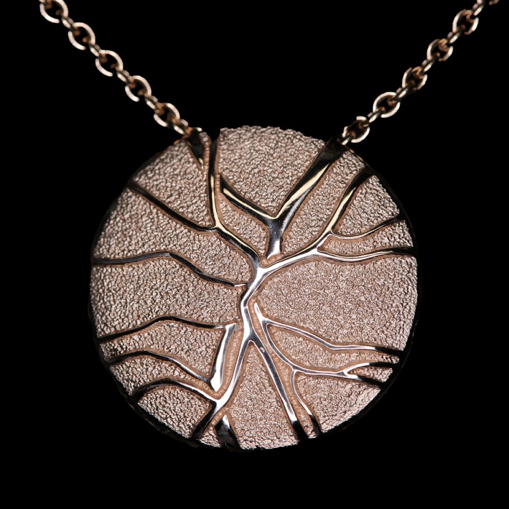 Gold Anhänger Retinamuster
