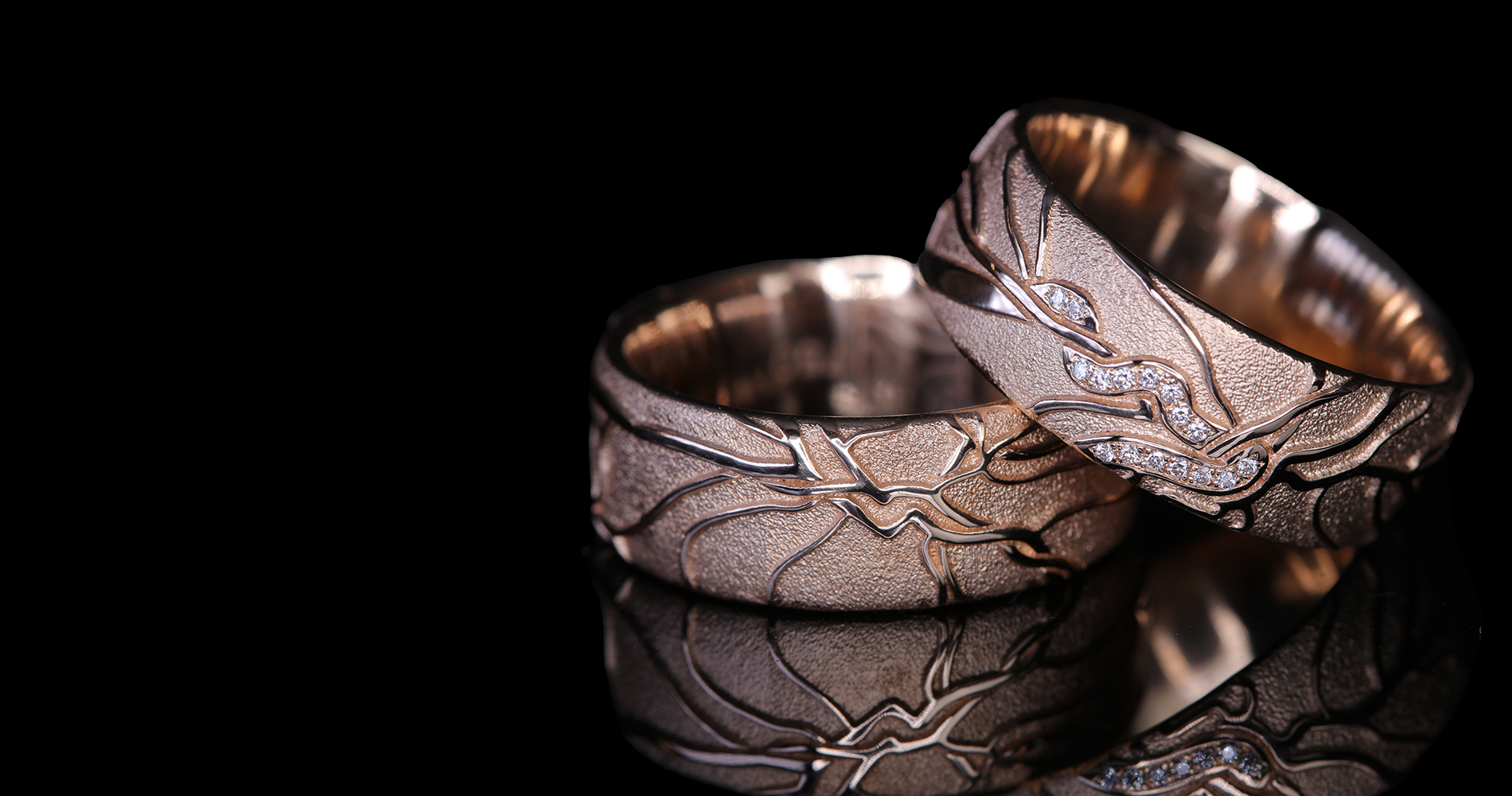 RETINA®-Ring mit fein graviertem Netzhautmuster