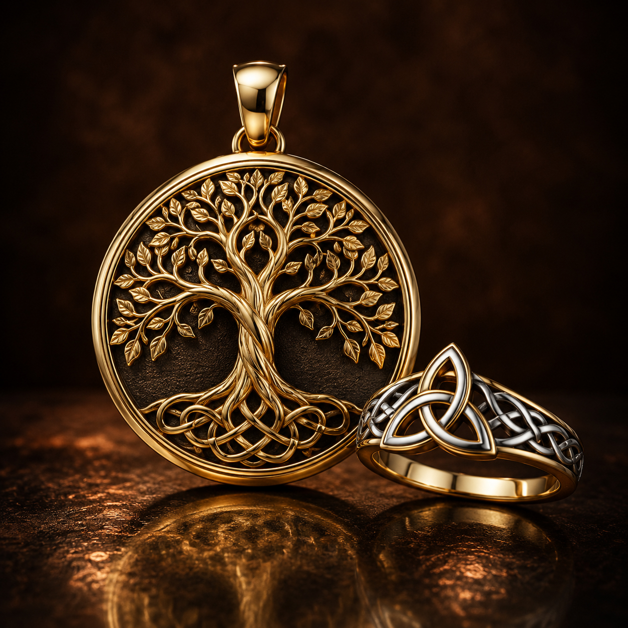 Symbols of wholeness and life's path in jewelry