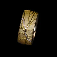 Gelbgold ring Diamanten
