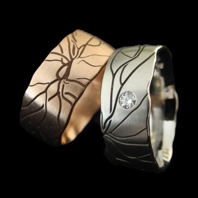 red gold rings "Verso Mare"