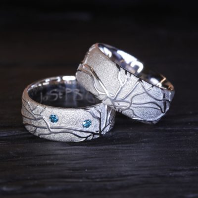 platin blaue diamanten